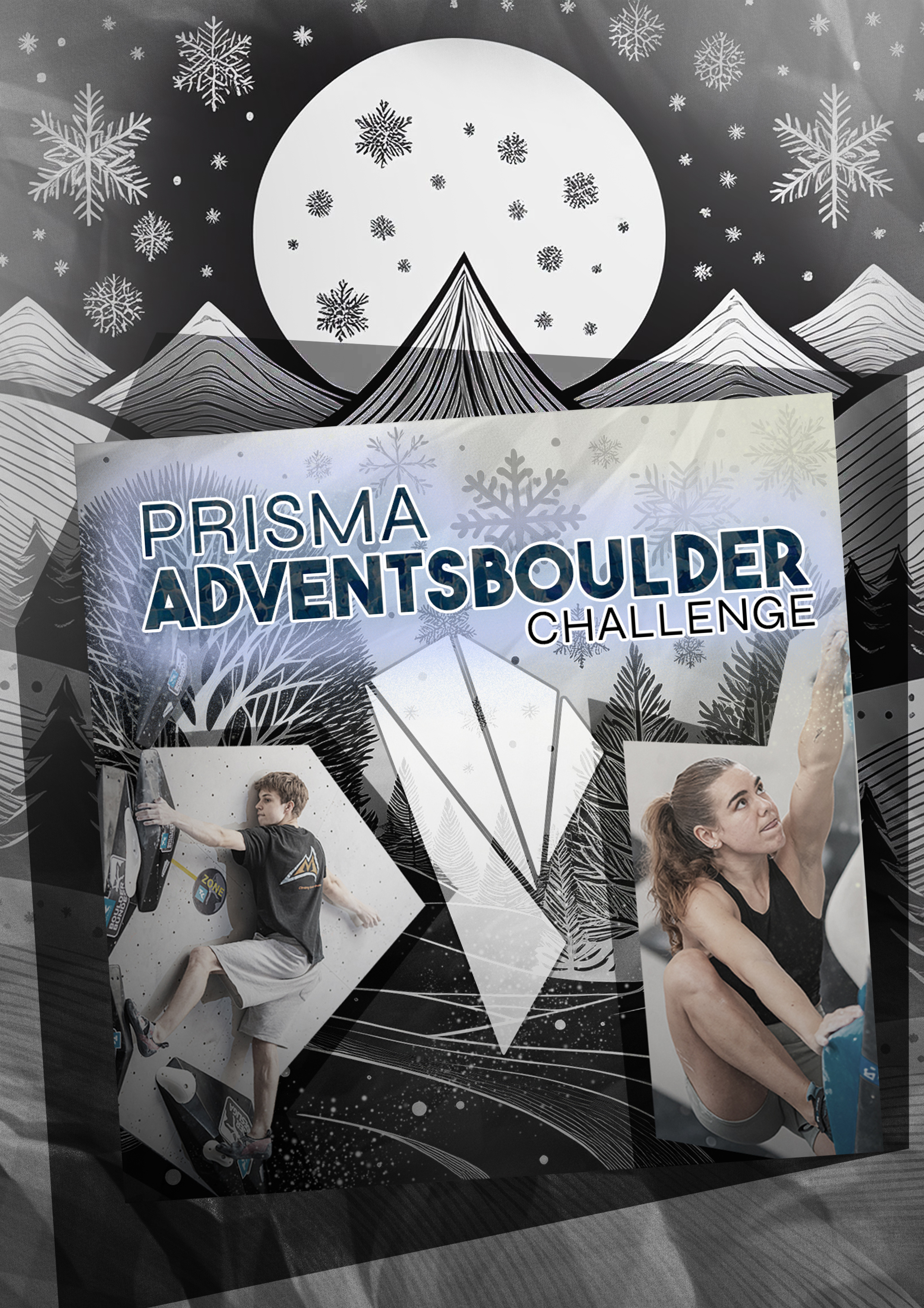 Poster für Prisma Adventsbouldern 2024