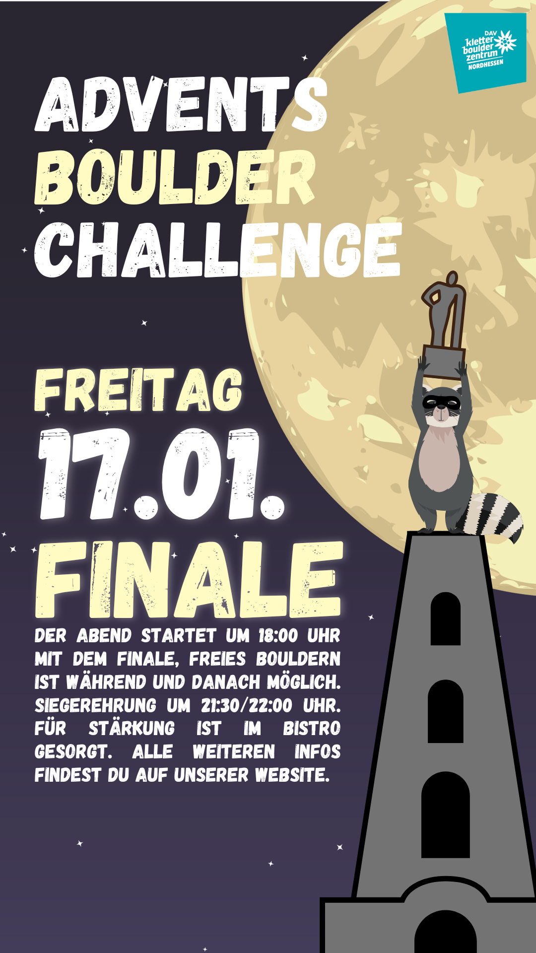 Poster für Adventsboulderchallenge Finale