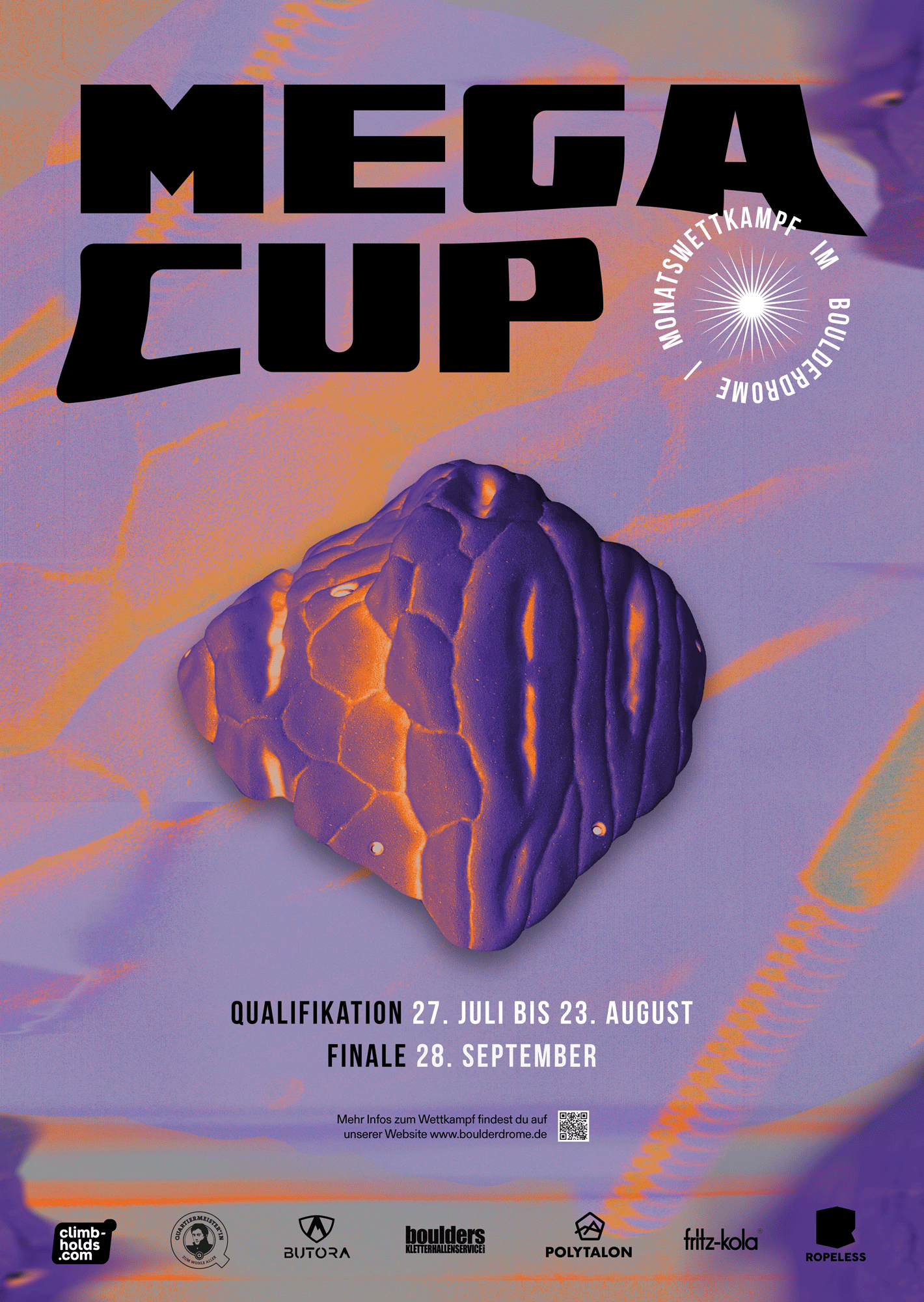 Poster für boulderdrome MEGA CUP — Monatswettkampf