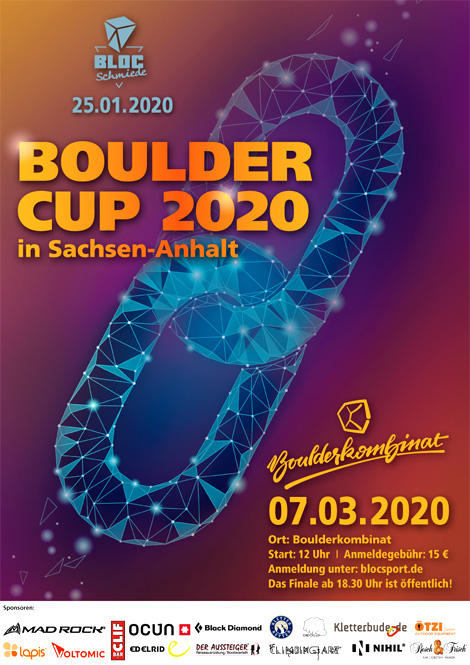 Poster for Bouldercup-Sachsen-Anhalt-2020-Boulderkombinat