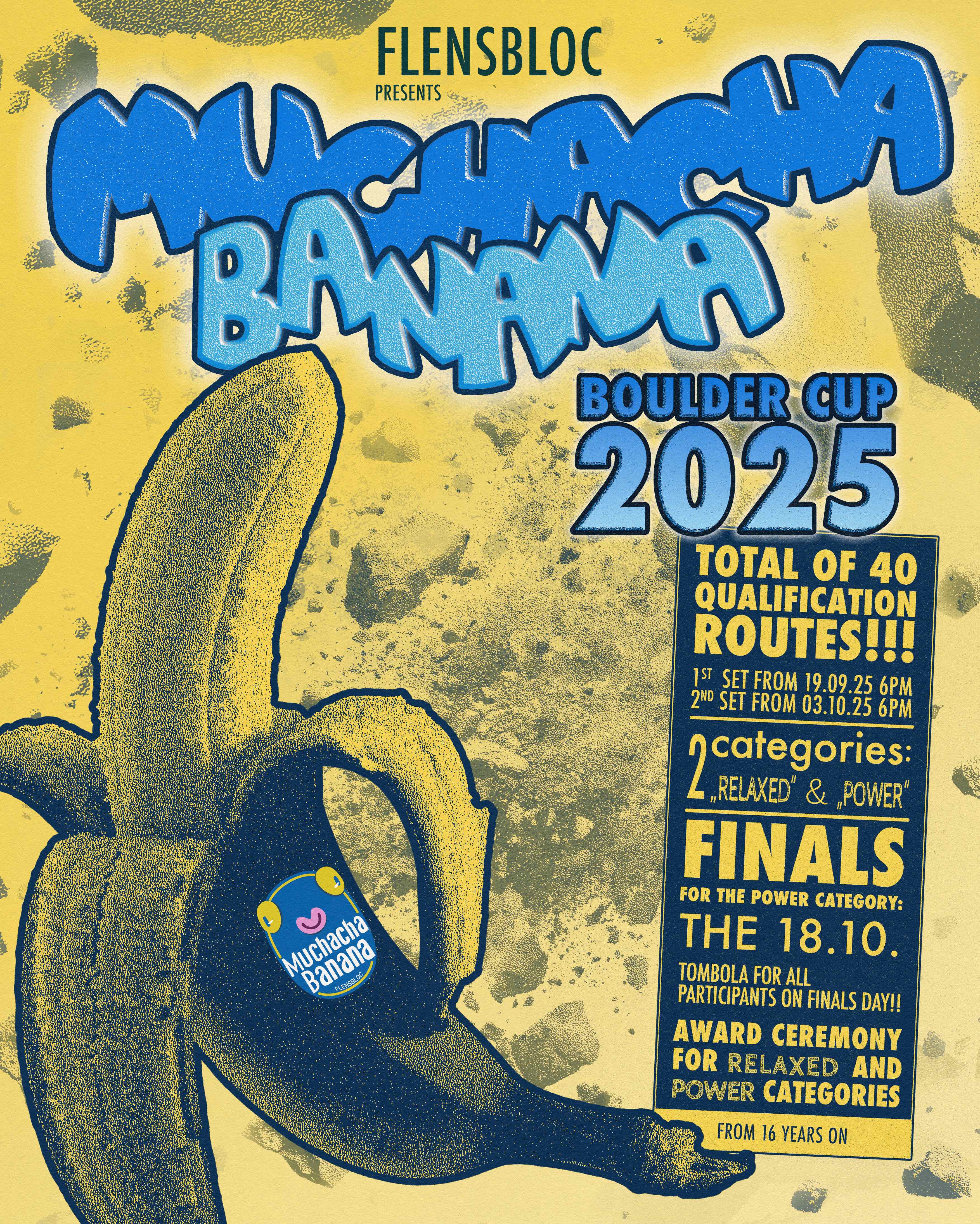 Poster für Muchacha Banana BoulderCup 2025 - FlensBloc